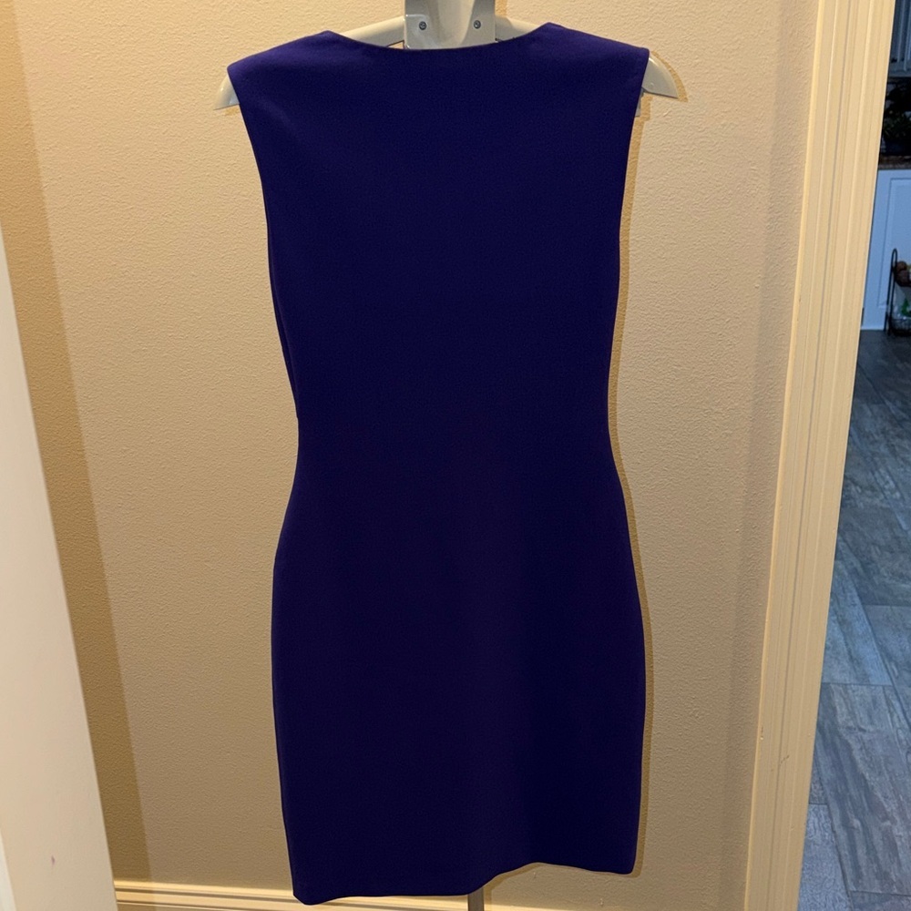 Diane Von Furstenberg Elegant Deep Purple Midi Dress - Picture 7 of 11